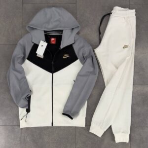 CONJUNTO -  NK Tech Fleece - CINZA - BRANCO - PRETO