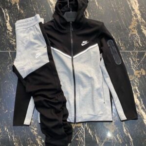 CONJUNTO -  NK Tech Fleece - PRETO/CINZA